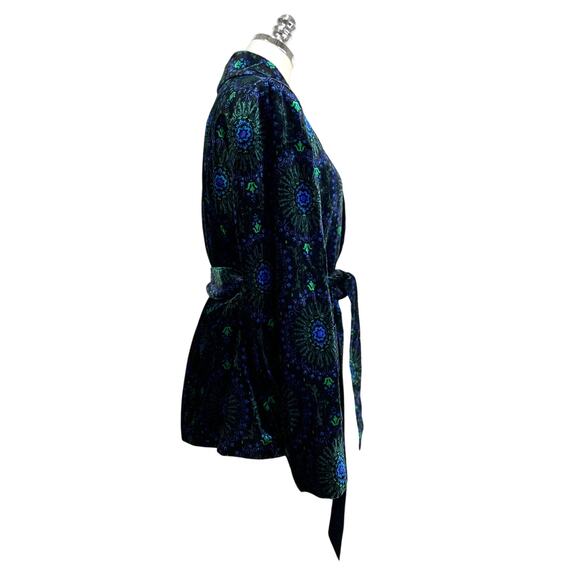 Boden Tie Waist Velvet Blazer Jacket Blue - Picture 7 of 10